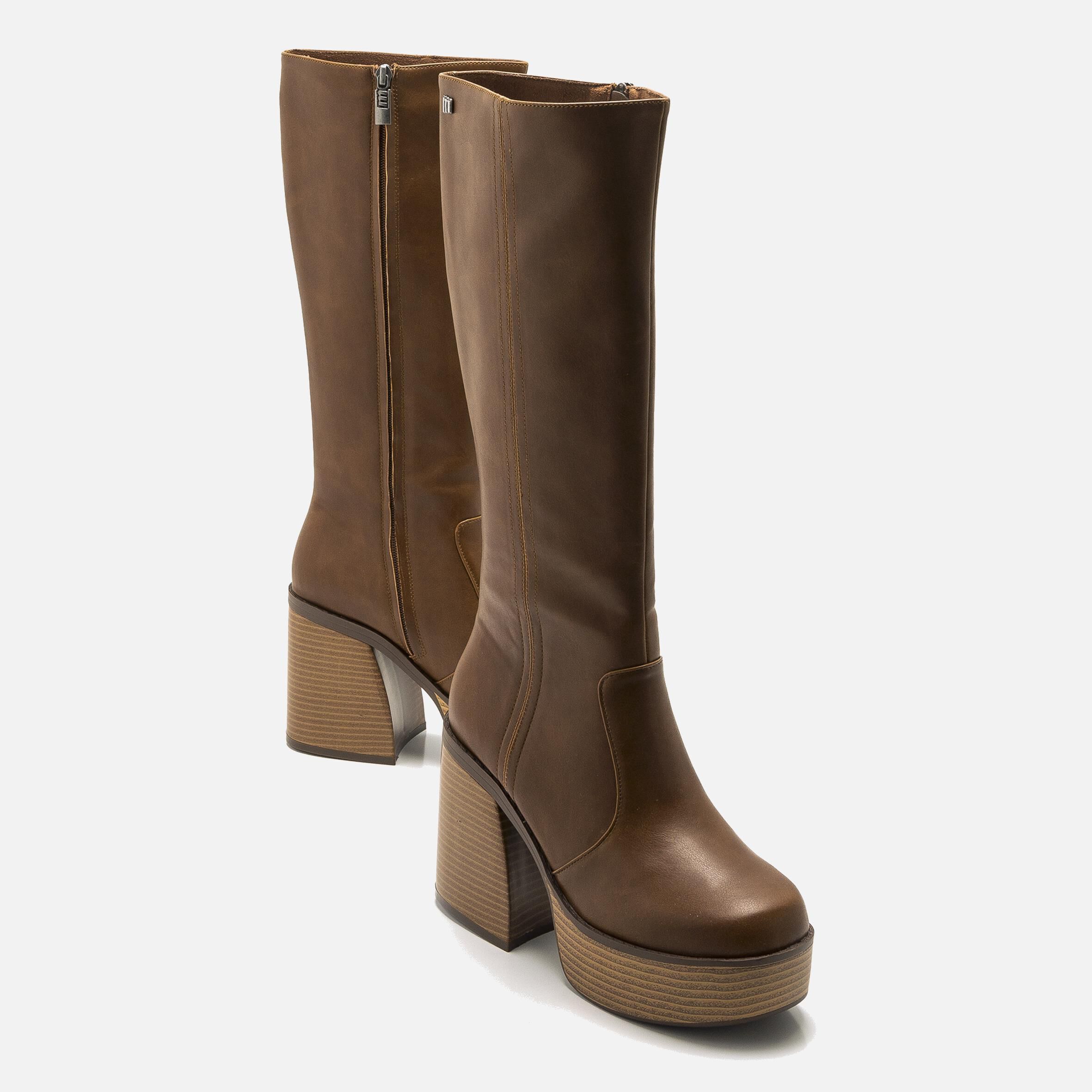 Compra SETENTA marron 50680 Botas de tacon Mustang para Mujer